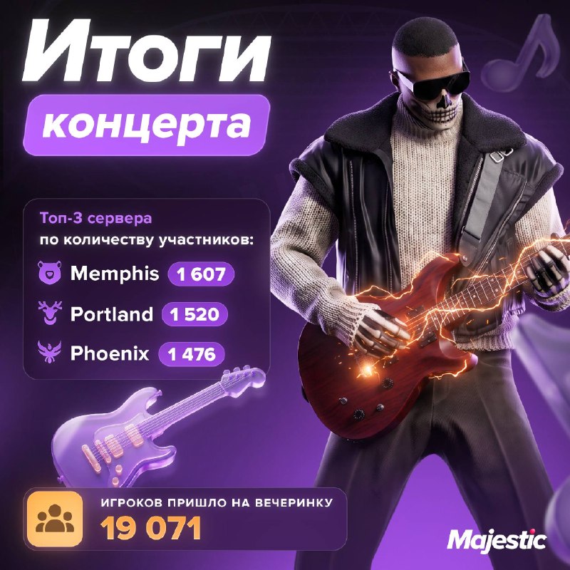 Majestic RP: финальный концерт летней вечеринки 19 августа в 20:00 (МСК)