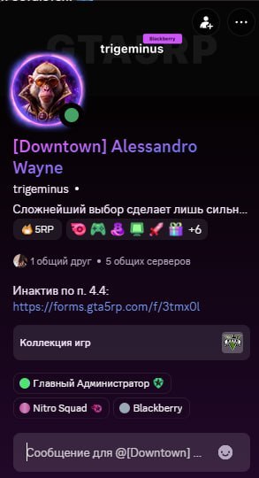 Alessandro Wayne стал главным администратором Downtown